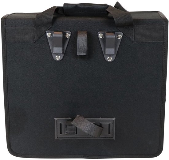 Dresco Enkele Fietstas Basic Shopper – Inhoud 20 Liter - Waterafstotend polyester – Twee bevestigingshaken & klittenbandsluiting - Handig voorvak – Reflectie aan de voor- en achterzijde - Afmeting 37x34x13cm