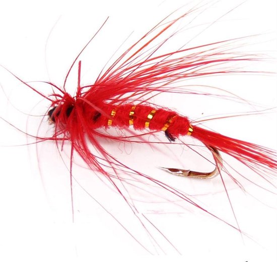 Vliegvissen Flie Kit met Doos 72 stks - Vliegvissen Lokt Droge Vliegen - Nimfen Emergers Streamers - Aas Haak Crankbaits - Zee Bas Zalm Kabeljauw Forel #5 — afbeelding 3
