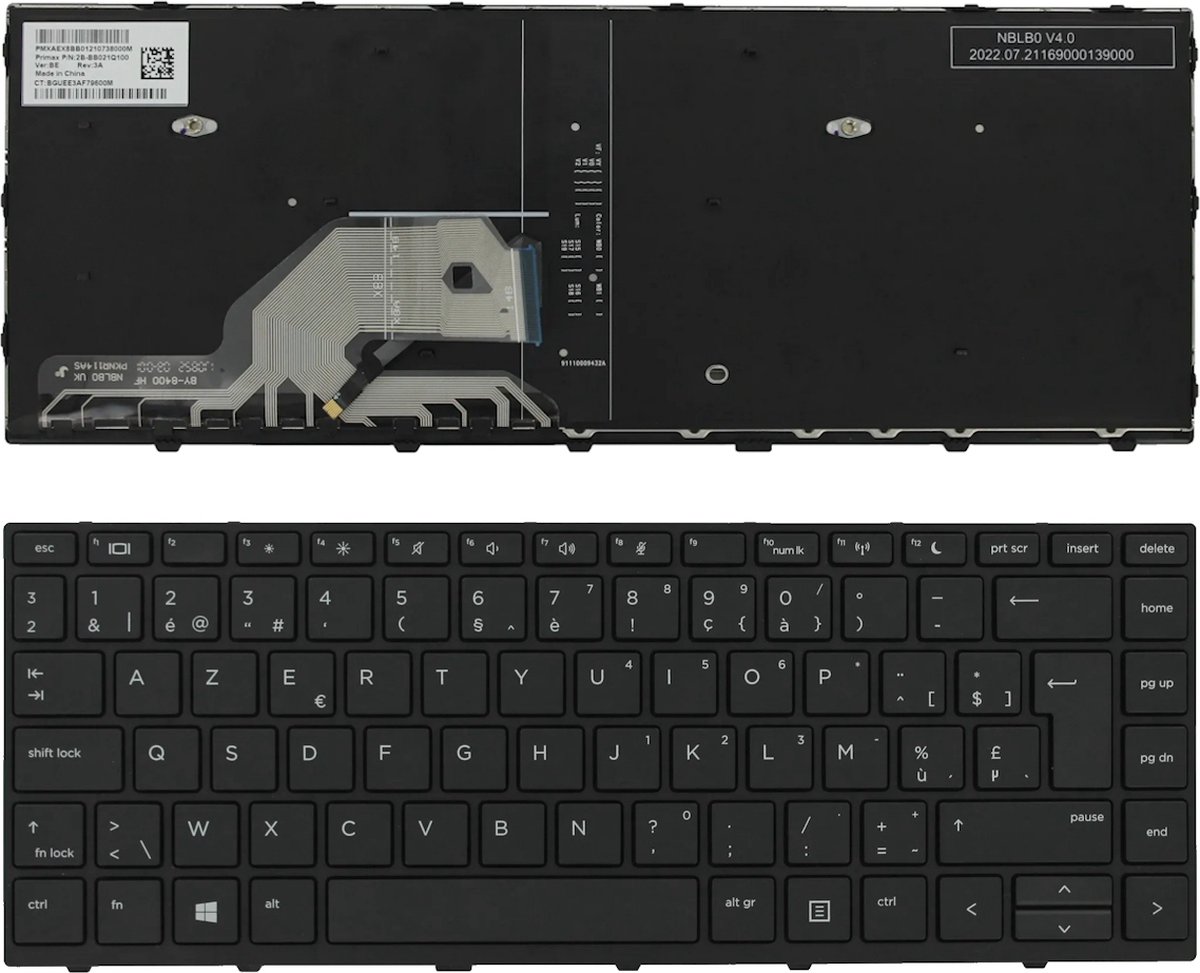 Non-backlit keyboard geschikt voor HP ProBook 640 G4 (Belgisch Azerty)