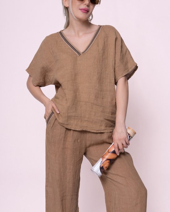 Camel top dames new arrivals