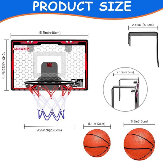 SWANEW Mini Panier De Basket Ball Avec Ballon Et Pompe à Air Se Place Sur La Porte Sans Percage Mural Anneau De Basketball 77383936 SWANEW Mini Panier De Basket Ball Avec Ballon Et Pompe à Air Se Place Sur La Porte Sans Percage Mural Anneau De Basketball 77383936