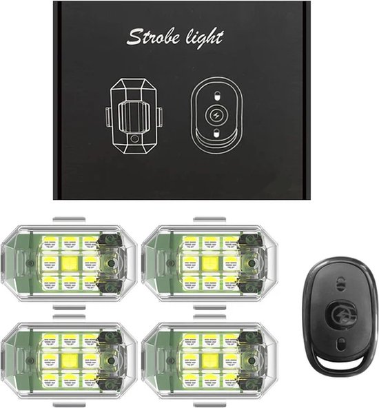 Dynakro FlyLights - Auto Lichten - Strobe Lights - Draadloos - Oplaadbaar - Waarschuwingslichten