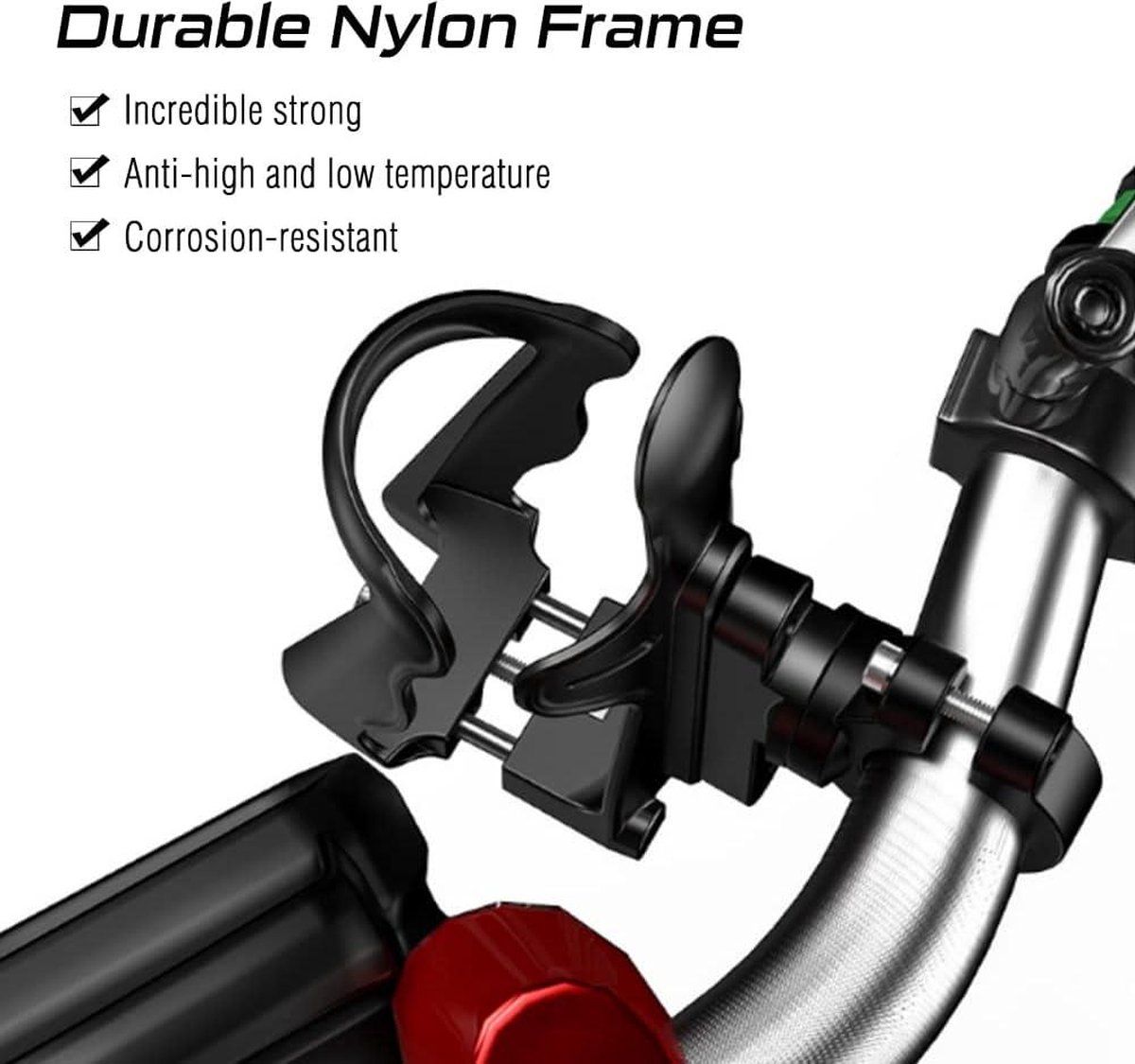 Porte-bouteille De Vélo Réglable – Pour Cadre Ou Guidon – Moto, VTT, Route, Scooter – Diamètre 4,6 à 7,5 Cm