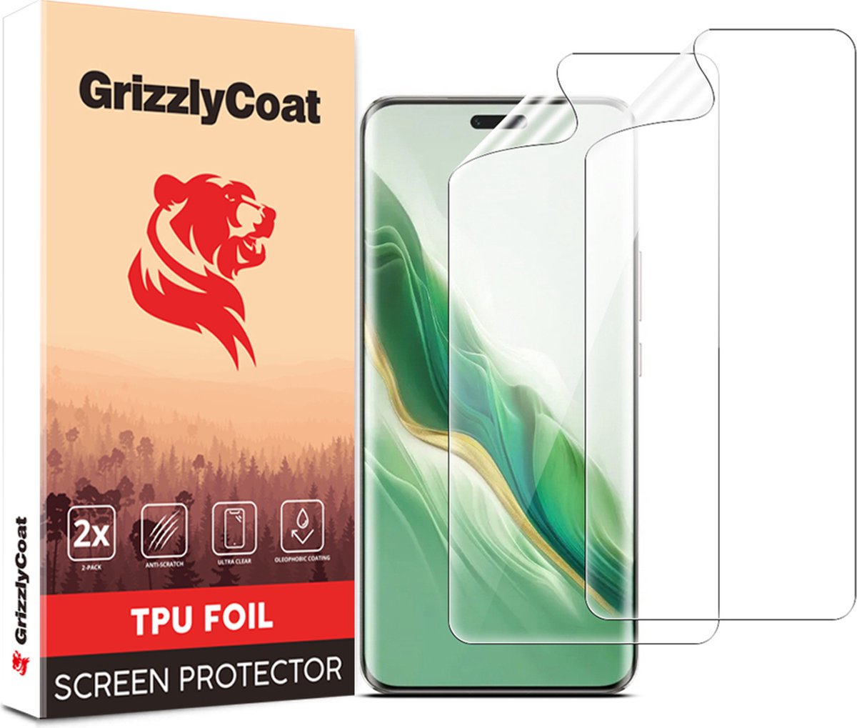 GrizzlyCoat Screenprotector geschikt voor HONOR Magic 6 Pro Hydrogel TPU | GrizzlyCoat Screenprotector - Case Friendly (2-Pack)