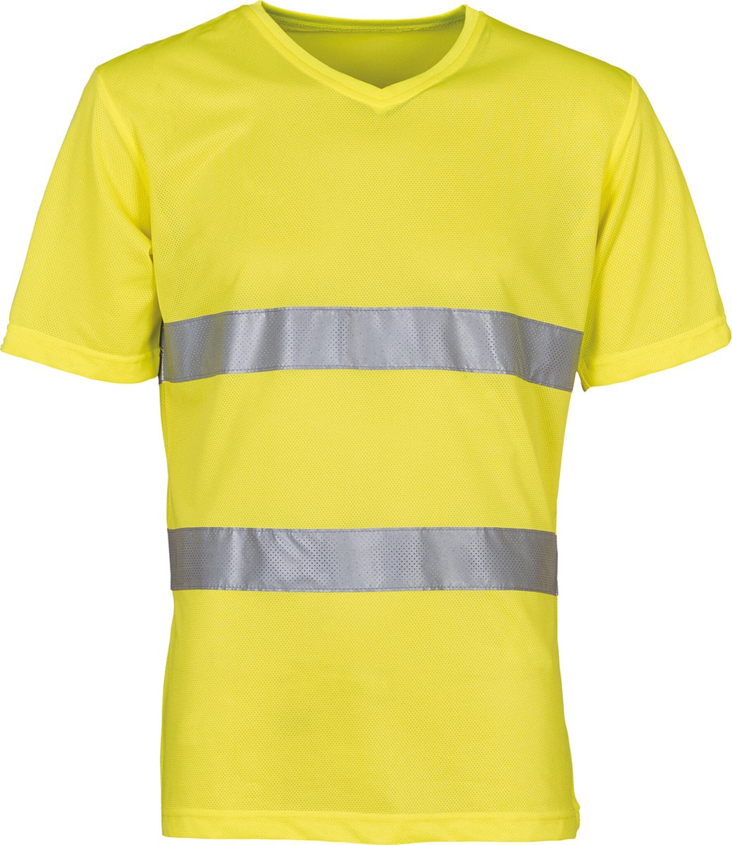 Yoko Top Cool - Hi-Vis T-shirt V-hals YHVJ910 - Hi Vis Yellow - L