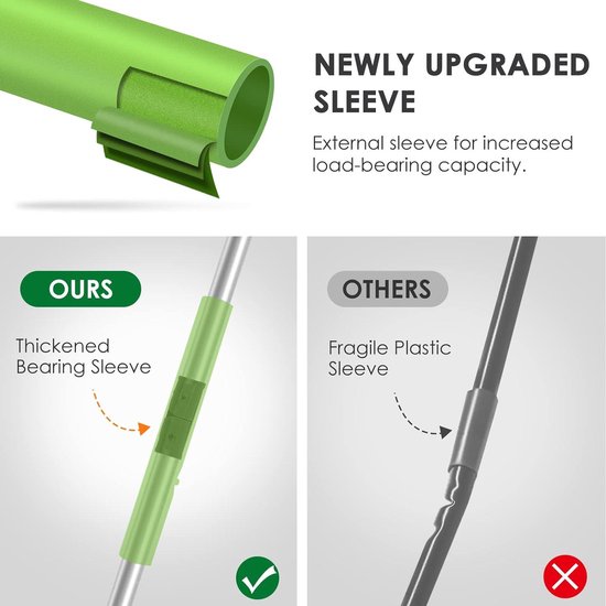 Opvouwbare handgreep hark 26Tines - LICHT GROEN Leak Rake — afbeelding 3