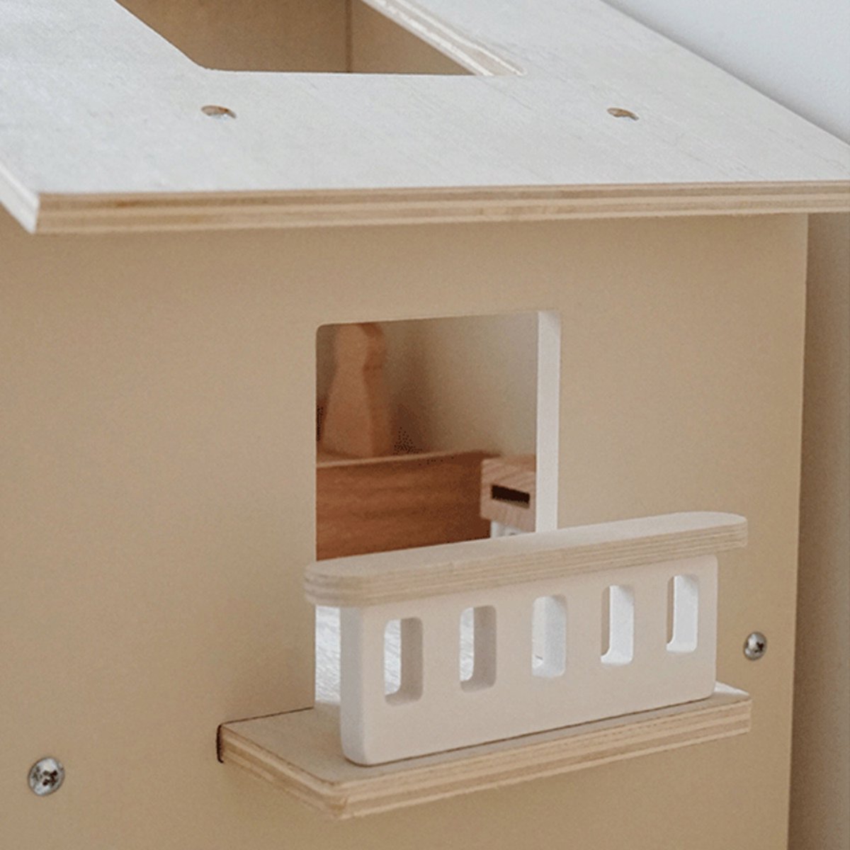 Buxibo Houten Poppenhuis - Kinderhuis voor Poppen met Meubels - Speelhuisje van Hout — afbeelding 6