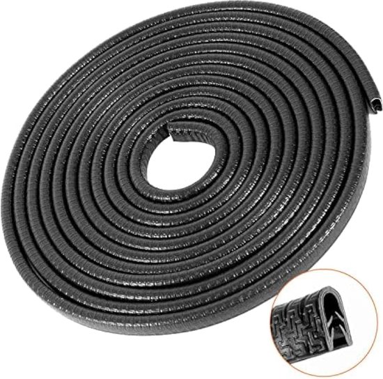 Auto deur rubber afdichting - 5M - Deurbeschermer - zwart - knikbaar - Auto deur rand beschermer - Hoekbescherming voor kinderen - U-profiel - Klemprofiel rubber - Auto Deurbeschermer Bumperstrips