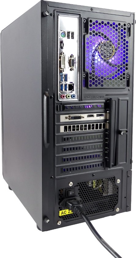 PC de jeu AMD Ryzen 7 5700X RGB haut de gamme - Radeon RX 6600 8 Go - 32 Go RAM - SSD NVMe 1 To - WIFI - WIN11 PRO - Gamdias Talos E3 Noir