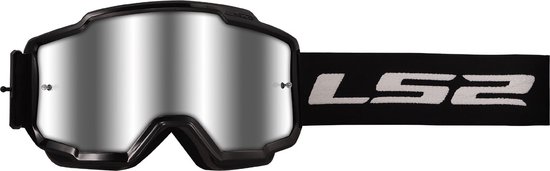 Crossbril LS2 Charger zwart met spiegel lens