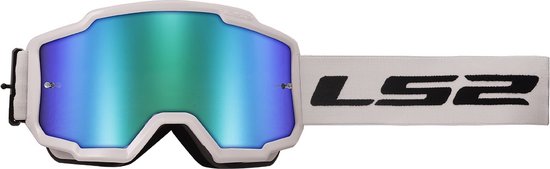 Crossbril LS2 Charger wit met spiegel lens