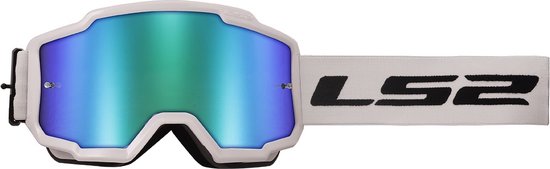 Lunettes cross LS2 Charger blanc avec lens miroir