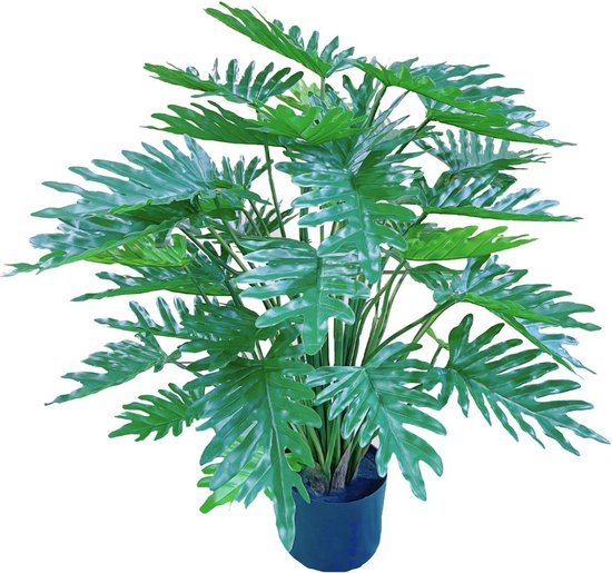 Philodendron Kunstplant 75cm | Kunstplant voor Binnen | Hoogwaardige Kunstplant| Philodendron Xanadu Kunstplant | Nep Philodendron