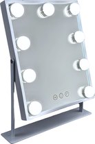 NIMABO Hollywood Mirror - Miroir de maquillage - Miroir Hollywood avec Siècle des Lumières - Miroir LED - Intensité variable - Contrôle tactile - 3 modes d'éclairage