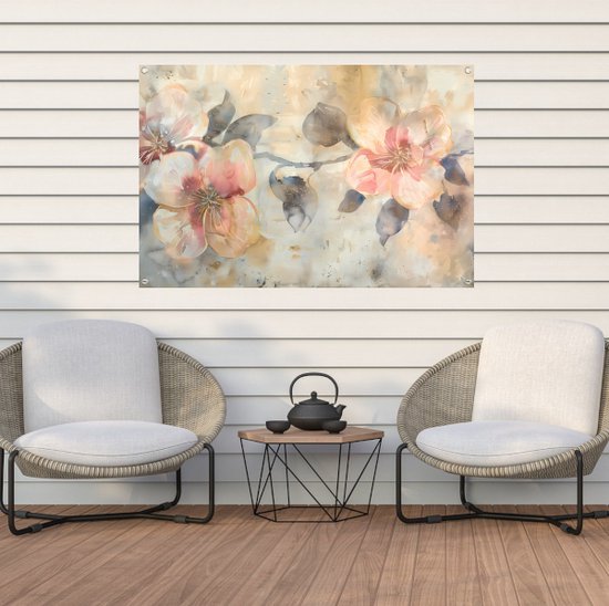 Bloemen posters - Natuur poster - Tuinposter Bladeren - Tuinposter - Tuinaccesoires voor aan de muur - Tuindecoratie muurdecoratie tuinposter 60x40 cm