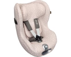 Cybex Autostoelhoes Geschikt voor Sirona Z T - Hoes Groep 0-1 - Zacht Katoen - Perfecte Pasvorm - Roze daisy wafeltje