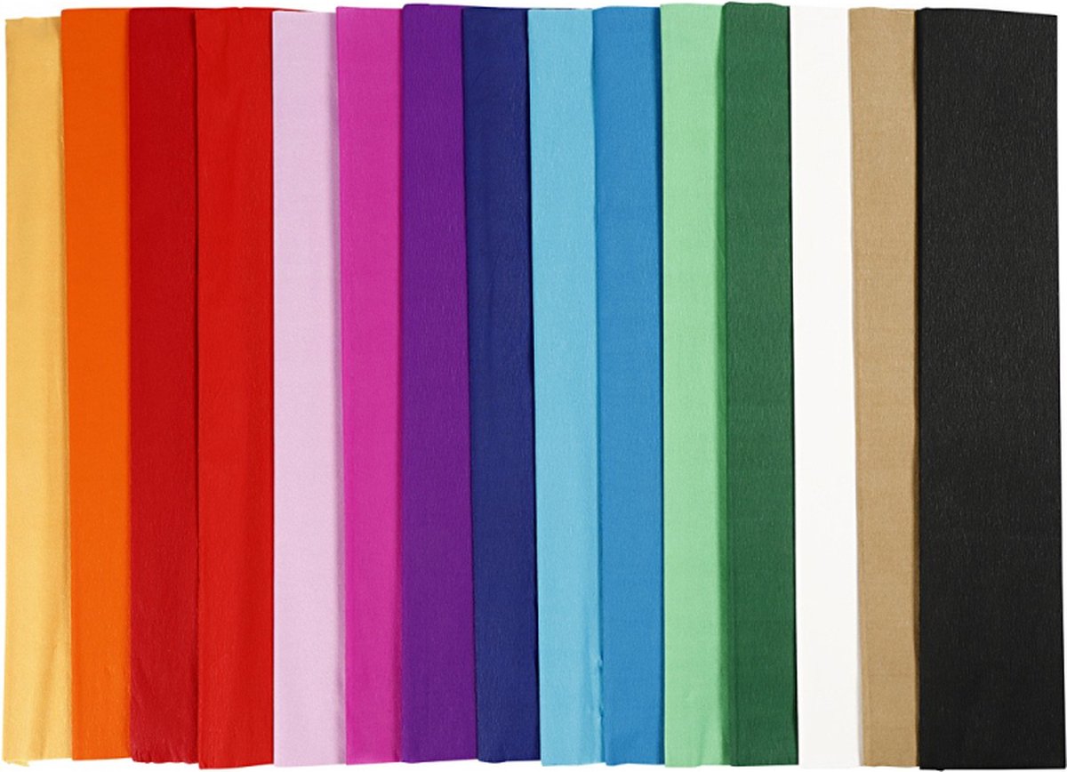 Creativ Company Crepepapier Multigekleurd 50x250 cm 15 stuks