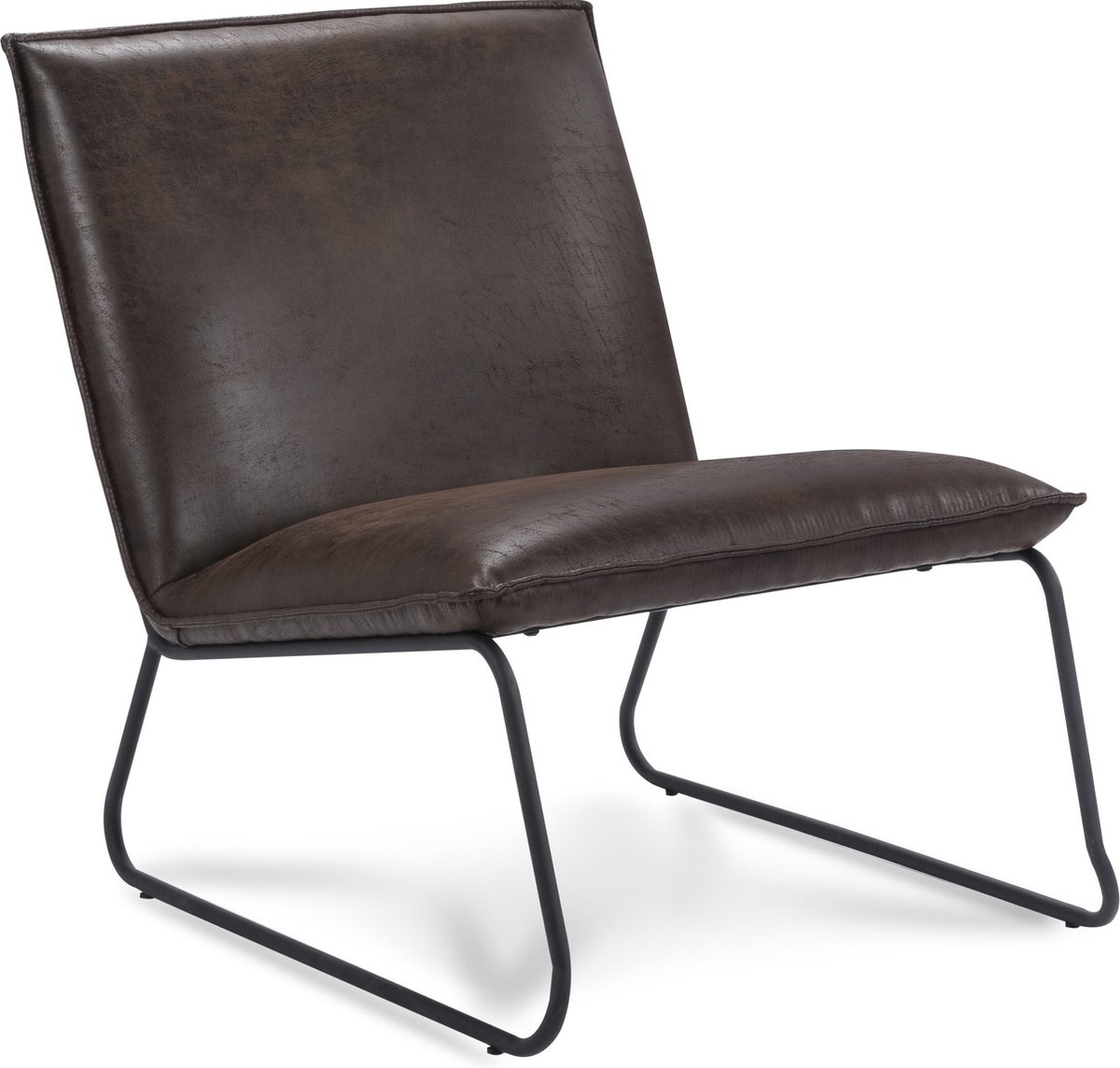 Icon Living - Fauteuil Coco - 1 zits - Stof Rawhide Bruin - Gun Color Frame