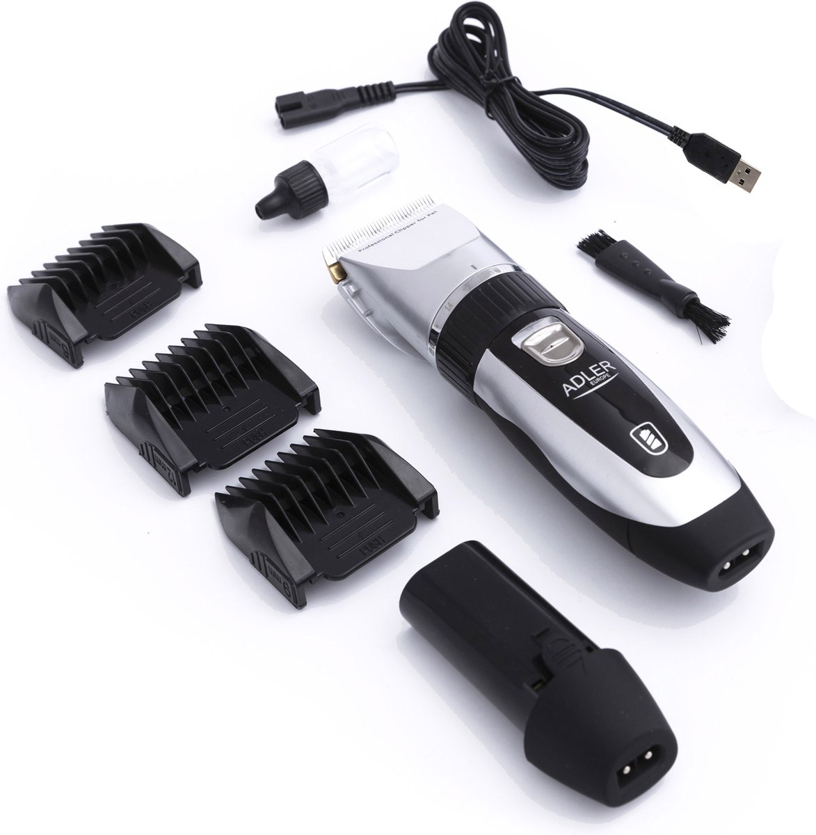 Bol.com Adler AD 2823 - Dierentondeuse - Met Stille Motor - 4 Opzetstukken aanbieding
