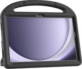 Housse de protection pour tablette adaptée au Samsung Galaxy Tab A9 PLUS X210/X215 (2023) | Couverture adaptée aux enfants - Couverture pour Enfants - Couverture pour enfants - avec support et poignée | Noir