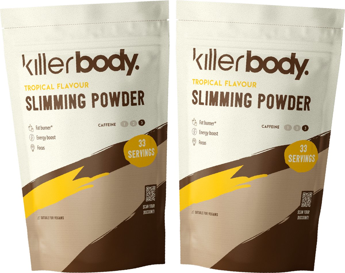 Goedkoopste Killerbody Slimming Powder Voordeelpakket - Tropical & Tropical - 2x 200 gr