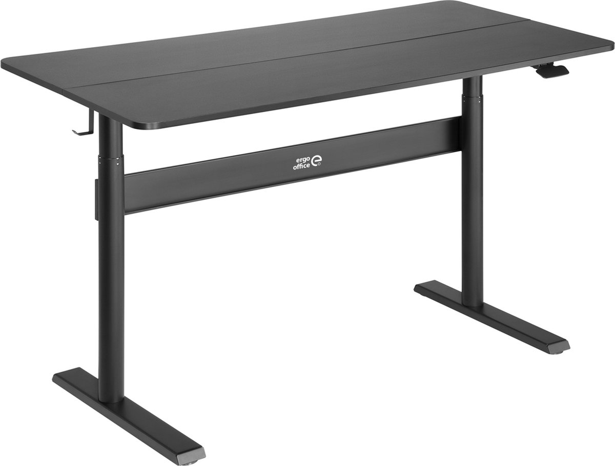 Ergo Office - Bureau - In hoogte verstelbaar ergonomisch bureau 140x68cm - staand en zittend werken, max hoogte 115cm, ER-453