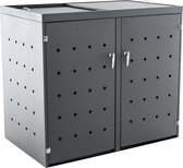 CLP Nelli - Afvalcontainerberging antraciet 132x80x116 cm
