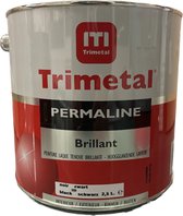 Trimetal Permaline Brillant - Superglanzende aflak solventbasis - Zwart - 2.50 L