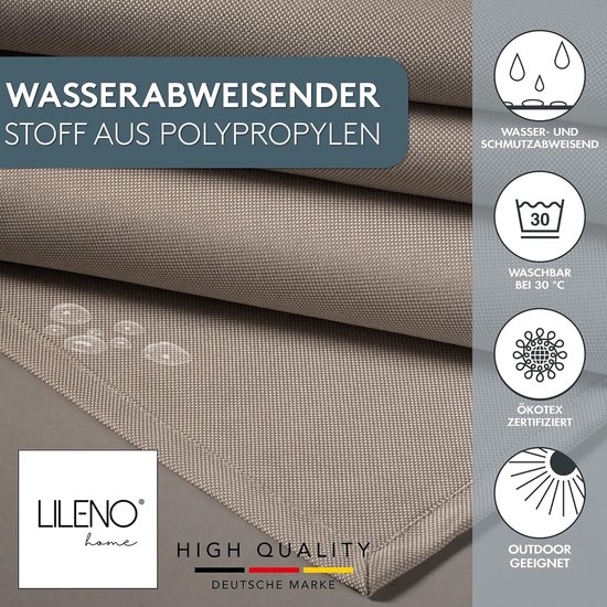 LILENO HOME ANRO Afwasbaar tafelkleed, 140 x 280 cm, geel, gezoomd LILENO HOME ANRO Afwasbaar tafelkleed, 140 x 280 cm, geel, gezoomd