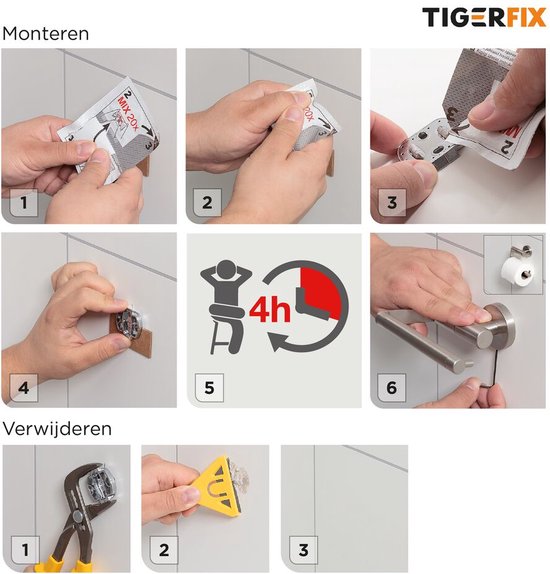 Tiger - Colle TigerFix - sans perçage - Colle - Colle Accessoires de vêtements pour bébé
