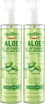 Equilibra Aloe Vera Face Wash Micellair - 2 x 200 ml - 98% Natuurlijke Ingredienten