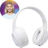 Relave Koptelefoon Bluetooth met led verlichting - Kinder Koptelefoon / Hoofdtelefoon Draadloos Over Ear - Wit