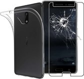 ebestStar - Hoes voor Nokia Nokia 6, Back Cover, Beschermhoes anti-luchtbellen hoesje, Transparant + Gehard Glas