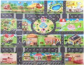 Tapis de voiture – Tapis de jeu City Life – Tapis de jeu en plastique PVC et cadeau d'apprentissage Éducatif pour chambres à coucher