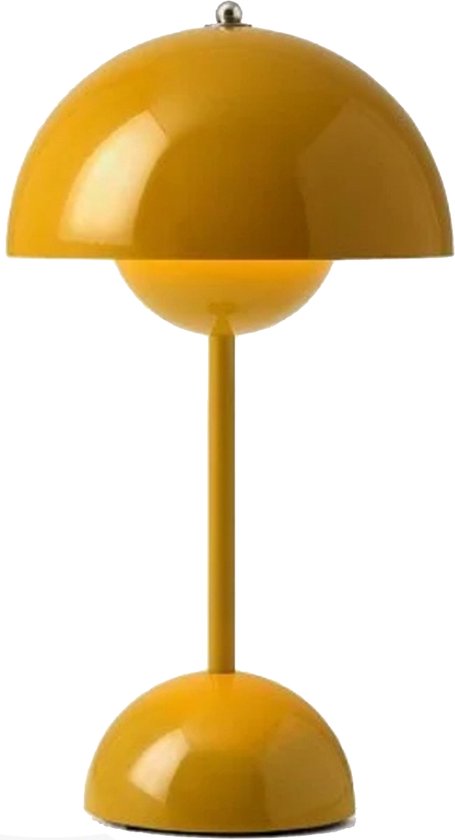 Decor Lola - Flowerpot lamp - Geel - Designer Lamp - LED-lamp - Metaal