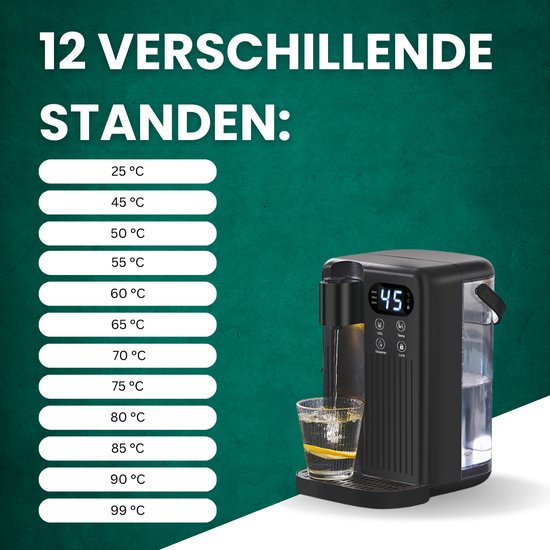 Commerciële Warme Drankendispenser Koffie Warmwaterdispenser 50 Kopjes, 1000W