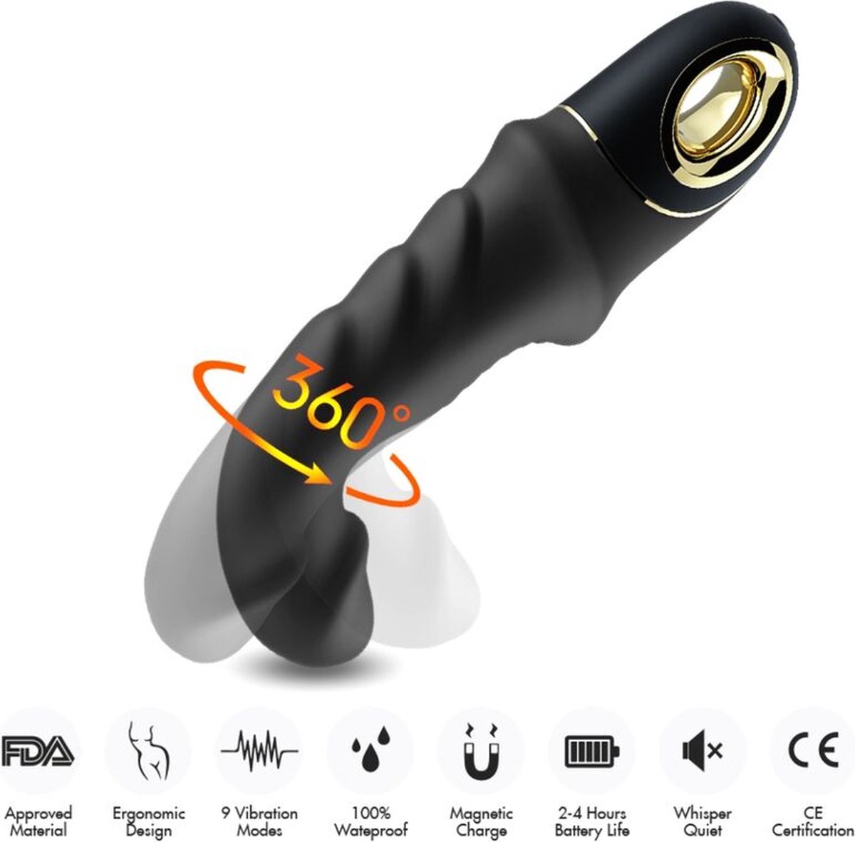 ARMONY - JOYBLADE DILDO VIBRATOR ROTATOR BLACK | VIBRATOR | SEX TOYS VOOR KOPPELS | SEX TOYS VOOR VROUW | SEKSSPEELTJES VOOR VROUW | SEKSSPEELTJES VOOR KOPPELS | SEKSSPEELTJES | SEX TOYS