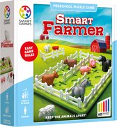 SmartGames - Smart Farmer - 60 uitdagingen - Denkspel vanaf 5 jaar met boerderijdieren - paarden, schapen, koeien en varkens