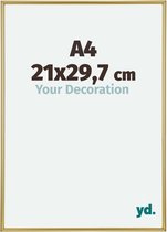 Your Decoration - Fotolijst A4 21x 29,7 cm - Kunststof - Goud - Annecy