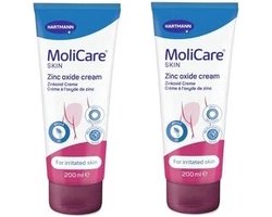 2 x Molicare Skin Zinc Oxide Cream (200ml) - Voordeelverpakking