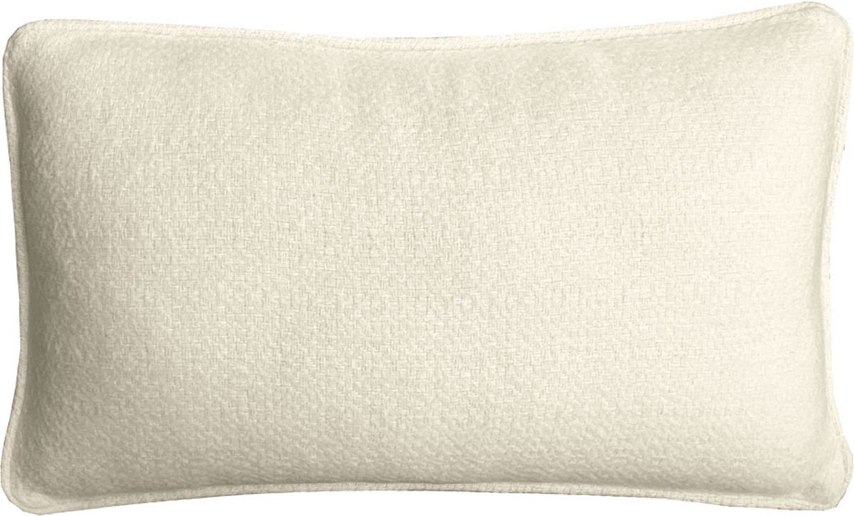 Abbey white structure recycled wool rectangle cushion