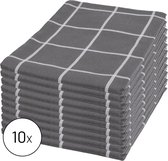 Byrklund Set Donker Grijs - 10x Theedoek 50x70cm