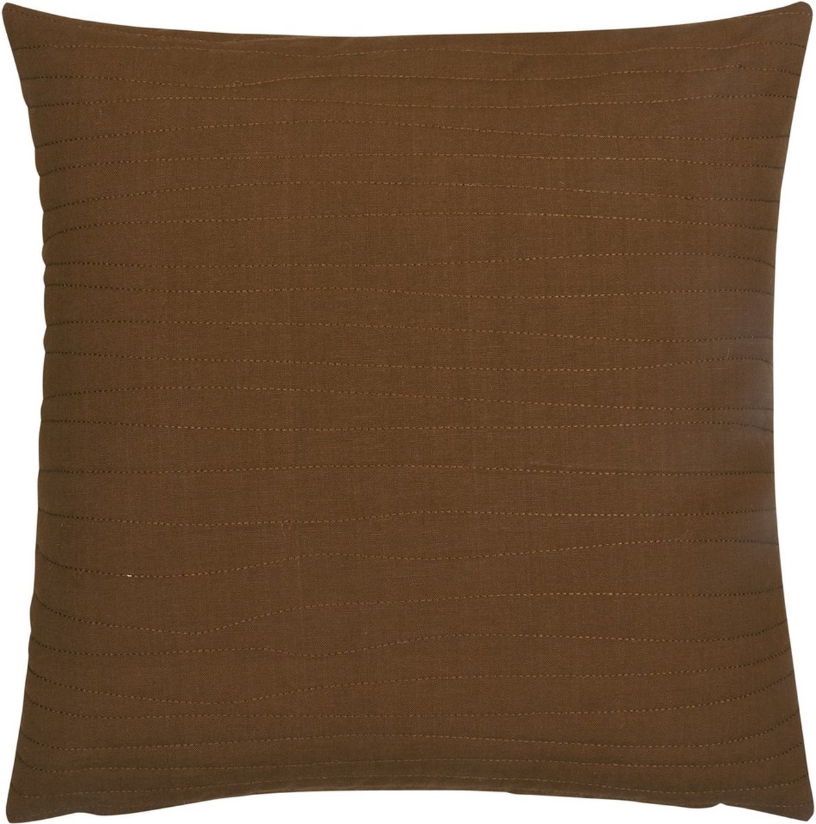 Linen & More Uneven Stitching Henna Bruin Kussen -45 X 45