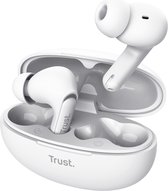 Bol.com Trust Yavi Bluetooth Earbuds - Volledig Draadloze Oordopjes met Noise-Cancelling Microfoons - Wit aanbieding