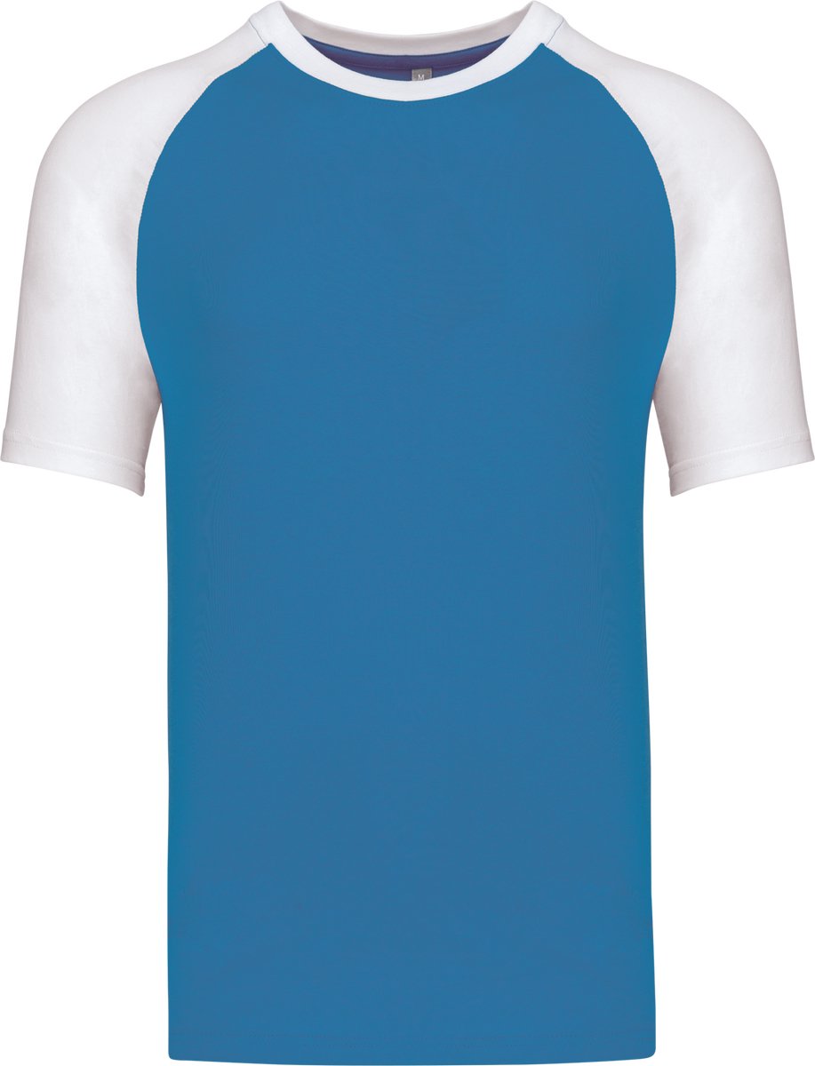 Kariban Baseball - Tweekleurig t-shirt K330 - Aqua Blue / White - XL