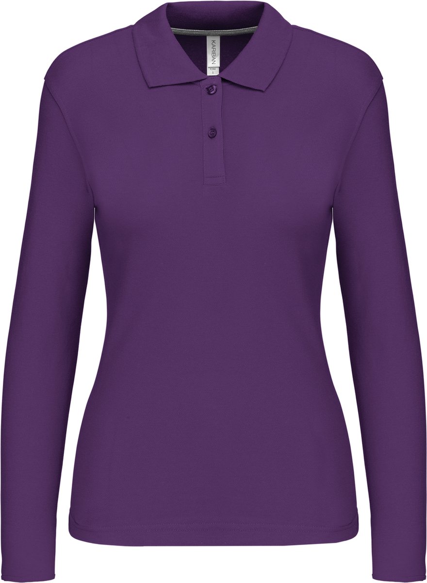Kariban Damespolo lange mouwen K244 - purple - 3XL