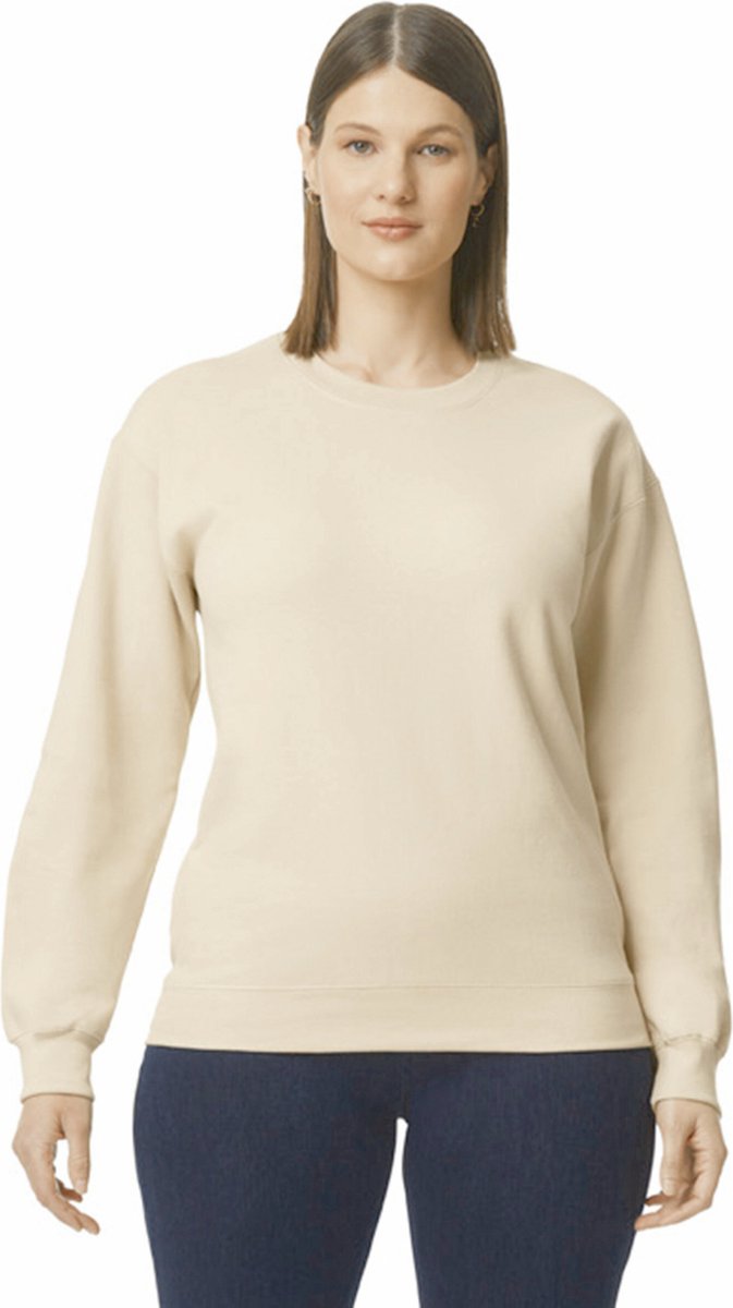 Gildan Softstyle Midweight Fleece Crewneck Sweater Sand Creme