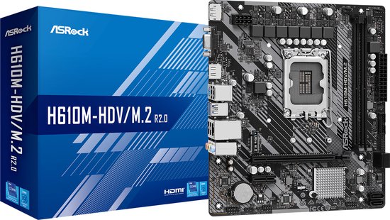 ASRock H610M-HDV/M.2 R2.0 H610 LGA 1700 micro ATX