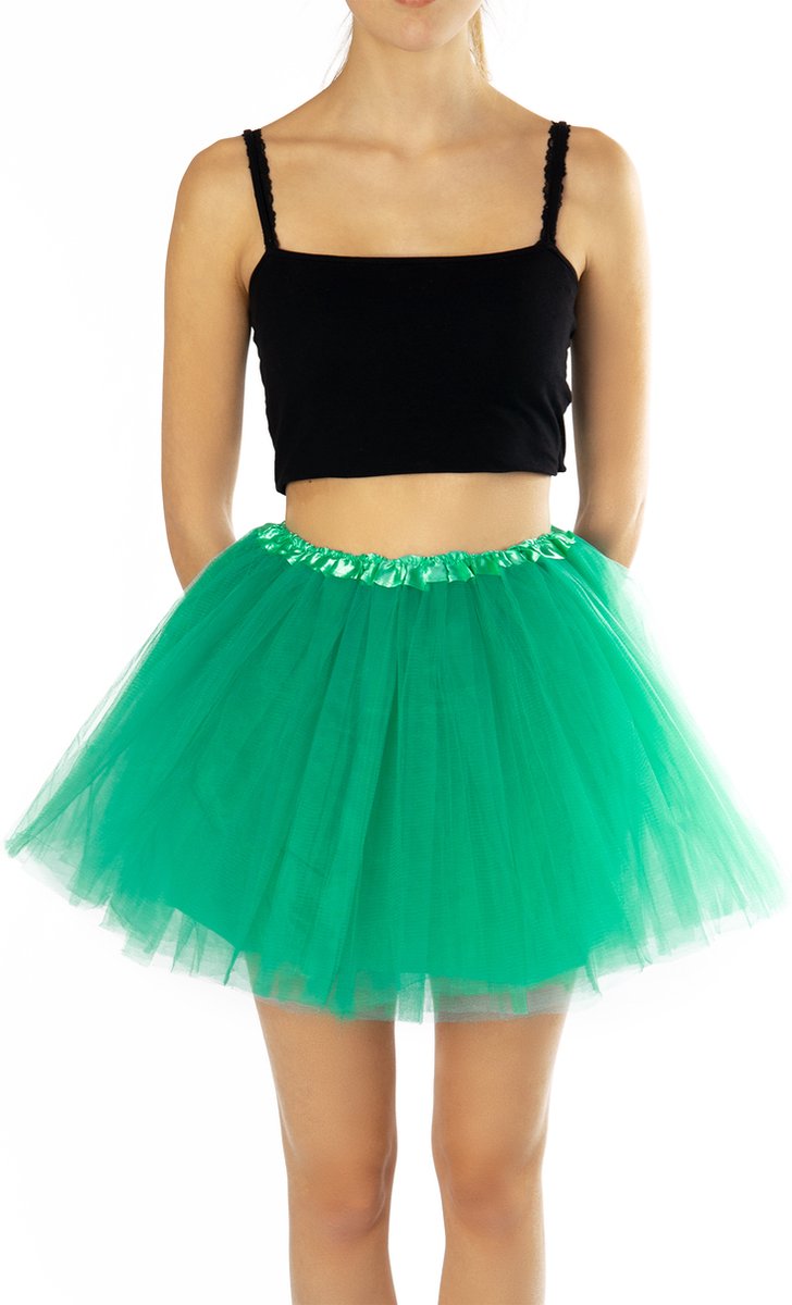 KIMU® Tutu Turquoise Tule Rokje - Maat 68 74 80 86 92 98 - Blauw Groen Petticoat Rok Baby Peuter Meisje - Kinderen Babypakje Fee Festival