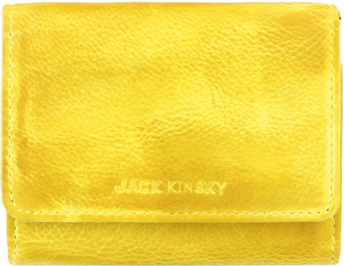 Jack Kinsky Nassau Portemonnee RFID Leer 11 cm - Dames - Horizontaal - gelb
